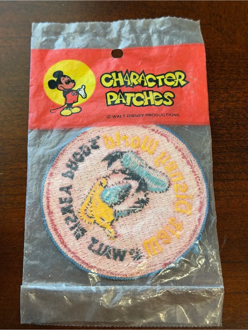 Walt Disney World Character Patches Donald Vintage 1970s Sew-on Patch Sealed 3”